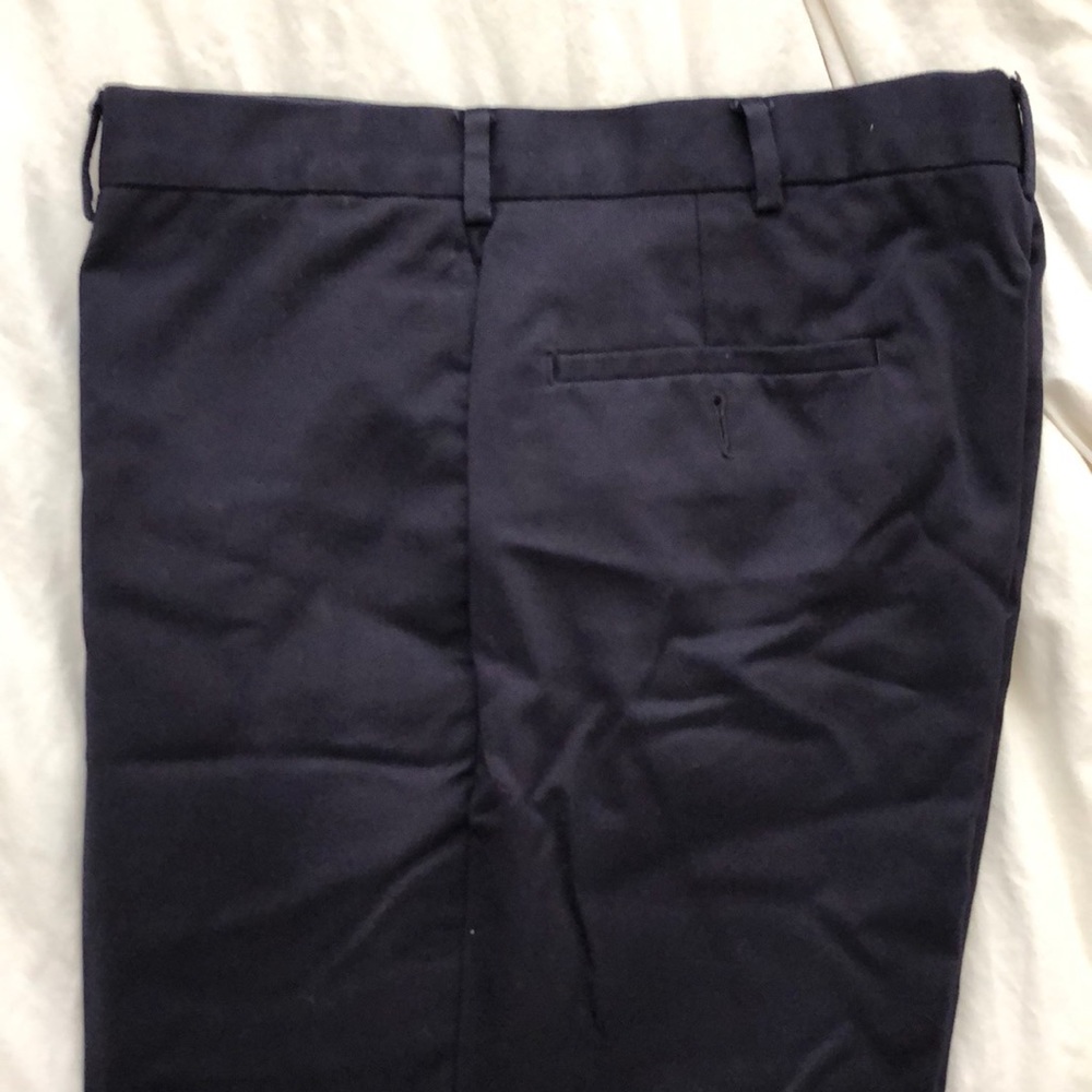 Used Lands End Trousers Blue, 33, Tailored Fit